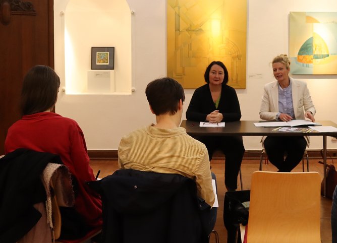 Während der Pressekonferenz (Foto: Stadtverwaltung Nordhausen) Während der Pressekonferenz (Foto: Stadtverwaltung Nordhausen)