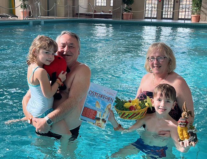 Familie Reitzig Ostern im vergangenen Jahr im Badehaus (Foto: Badehaus Nordhausen)