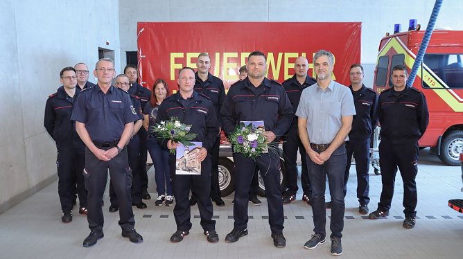 Toni Druselmann und Herrn Sebastian Rode wurden ebenfalls bef&ouml;rdert (Foto: Stadt Nordhausen)