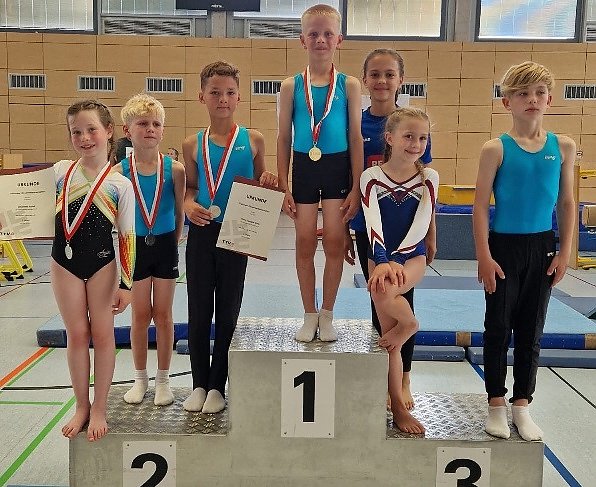 Erfolgreiche Heringer Turnrieger zu den Landesmeisterschaften (Foto: Angela Rehder)