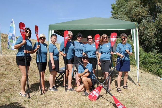 Die Nordhäuser SUP-Piraten heute am Sundhäuser See (Foto: agl) Die Nordhäuser SUP-Piraten heute am Sundhäuser See (Foto: agl)