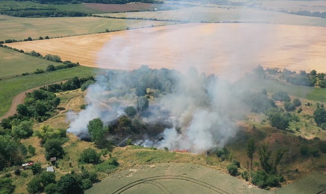 Vegetationsbrand heute Morgen (Foto: S.Dietzel) Vegetationsbrand heute Morgen (Foto: S.Dietzel)