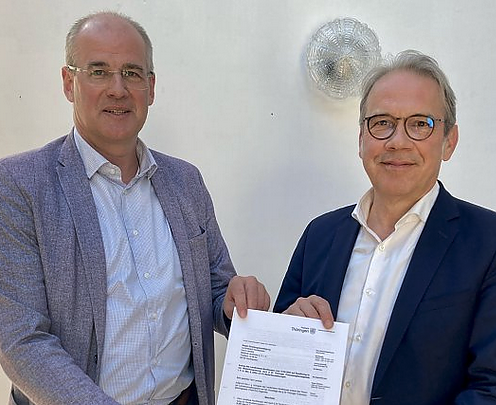 Eigentlich Parteifreunde, v.l.: Matthias Jendricke und Georg Maier, Jendrickes Vorschl&auml;ge fanden dennoch offenbar wenig Anklang in Erfurt (Foto: nnz-Archiv)