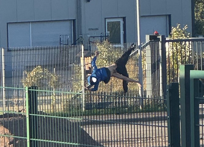 Verheddert im Geflecht des Daseins: Angetrunkene Person in Niedergebra (Foto: privat)