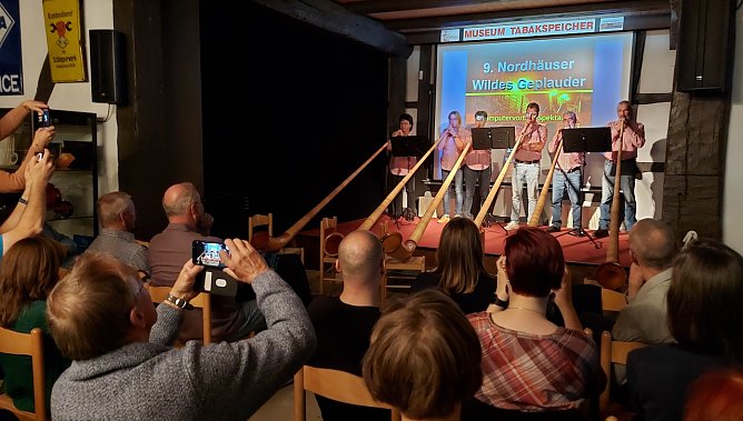 Wildes Geplauder im Tabakspeicher (Foto: Stadtverwaltung Nordhausen) Wildes Geplauder im Tabakspeicher (Foto: Stadtverwaltung Nordhausen)