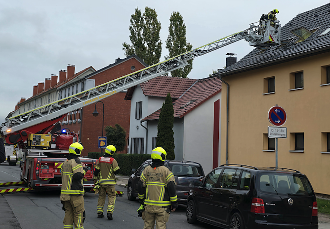 Brandschutz&uuml;bung am Jugend-Hostel (Foto: Horizont)