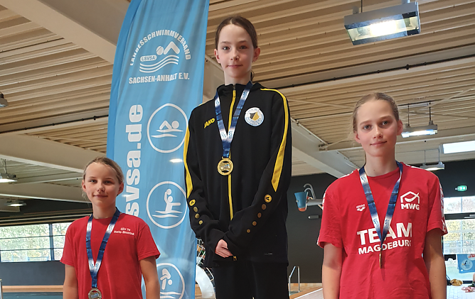 Frida Flagmeyer ganz oben auf dem Treppchen (Foto: SVN 90)