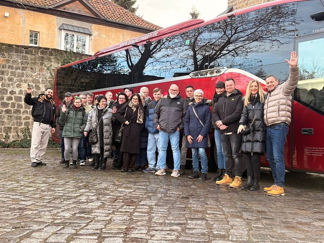 Angekommen: das Schieke-Team in Quedlinburg (Foto: privat)
