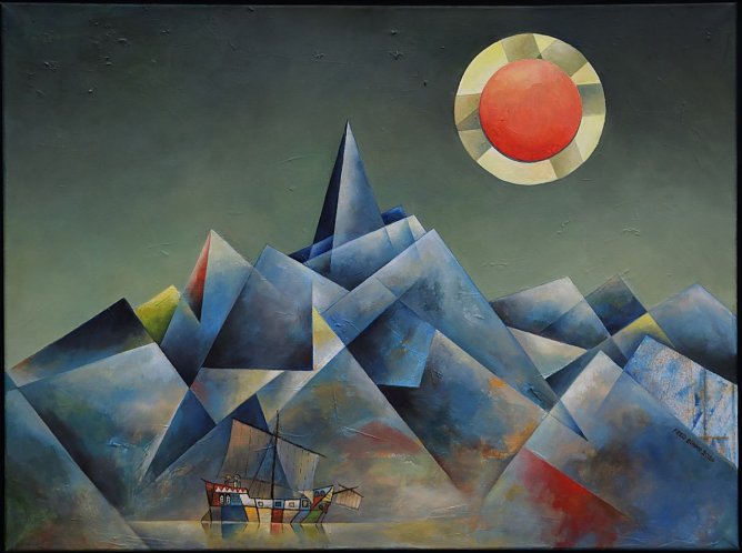 Fred B&ouml;hmes Arbeit hei&szlig;t "Die Fahrt der Entdecker". (Foto: Angelia-Katrin B&ouml;hme)