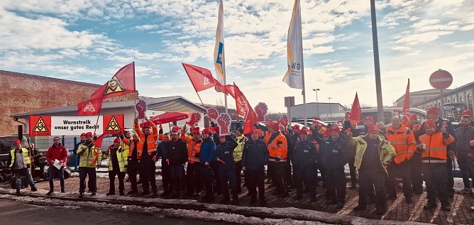 Warnstreik bei GWE in Nordhausen (Foto: agl)
