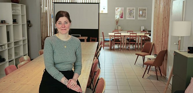 Johanna Lautenbach in ihrem Studio in der Kurzen Meile in Nordhausen.  (Foto: ssc)