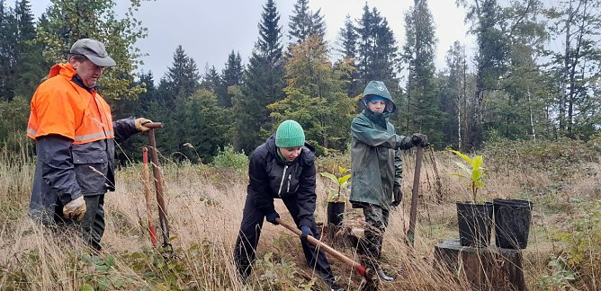 Fleißige Helfer beim Wiederbewalden des Südharzes. (Foto: Gerd Thomsen) Fleißige Helfer beim Wiederbewalden des Südharzes. (Foto: Gerd Thomsen)