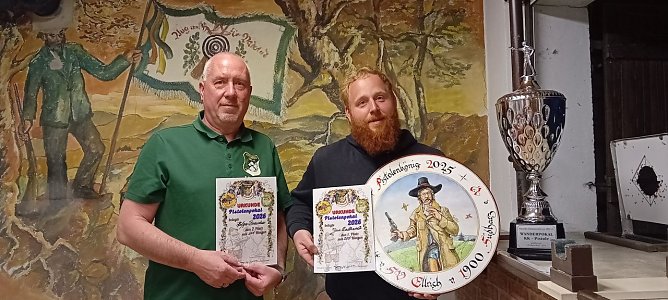 Den ersten Platz belegte Jens Geilhardt vom Sch&uuml;tzenverein Ellrich. Ihm folgte Holger Brandner auf Platz 2. (Foto: Angelika Engler)