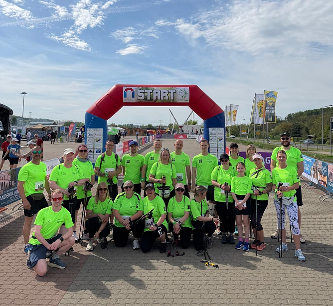 Das Team der Nordth&uuml;ringer Lebenshilfe holte sich bei der Teamstaffel den dritten Platz. (Foto: Jana Lenz)