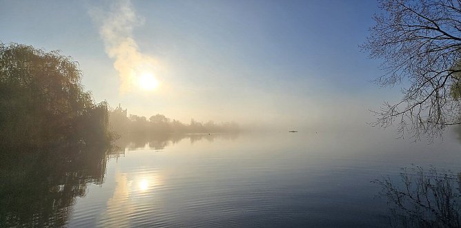 Fr&uuml;hlingsmorgen am Nordh&auml;user Kiesschacht (Foto: Helmut Liesegang/nnz-Archiv)