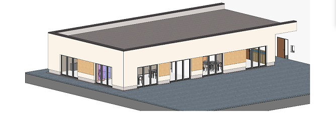 So soll der Hortneubau in Heringen aussehen. Er wird direkt an das Bestandsgeb&auml;ude anschlie&szlig;en.  (Foto: Visualisierung: IGT Gebr&uuml;der T&ouml;lle)
