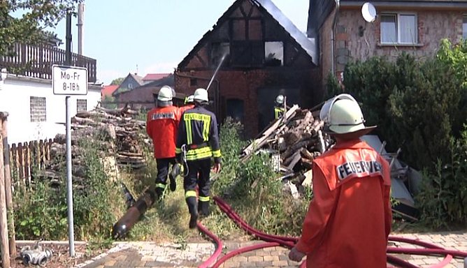 Brand in Wipperdorf (Foto: nnz-tv)