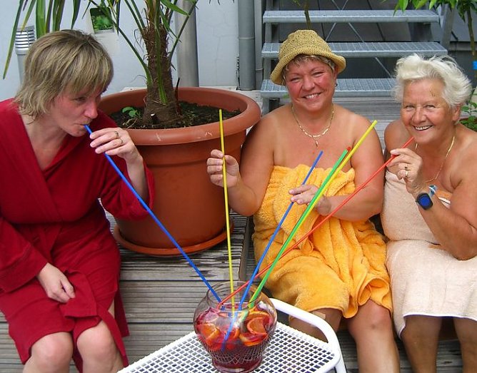 Saunieren macht Spaß (Foto: privat) Saunieren macht Spaß (Foto: privat)