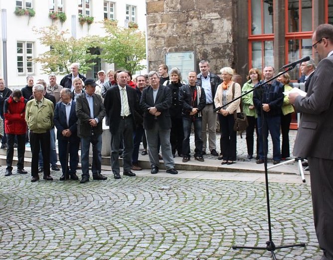 Gedenken in Nordhausen (Foto: psv) Gedenken in Nordhausen (Foto: psv)