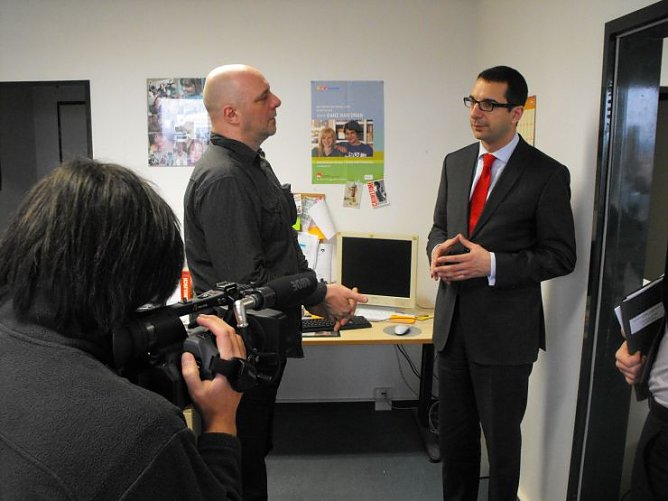 Staatssekret&auml;r Zimmermann zu Besuch beim OKN (Foto: Peter Jentsch)