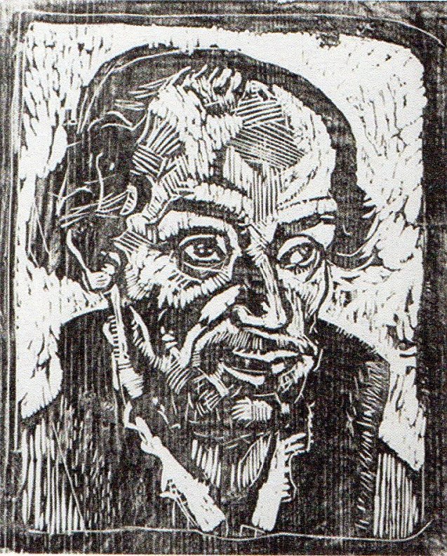 Bild: Melanchton im Holzschnitt von Peter Gen&szlig;ler