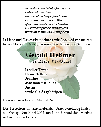 Traueranzeige (Foto: Schade)