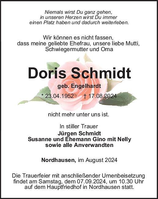 Traueranzeige (Foto: Bestattung Baumgarten)