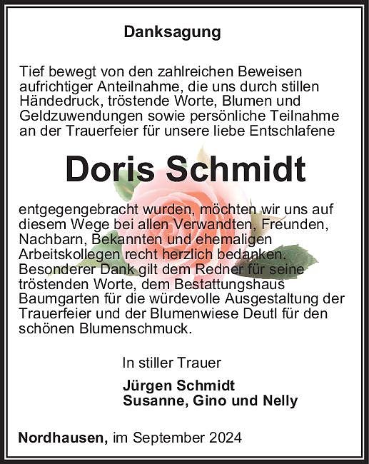 Danksagung (Foto: Bestattung Baumgarten)