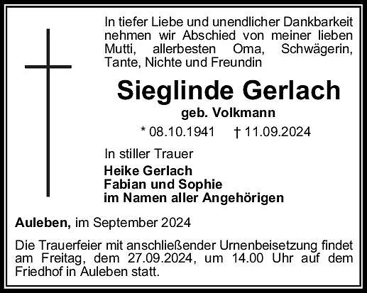 Traueranzeige (Foto: Bestattung Baumgarten)