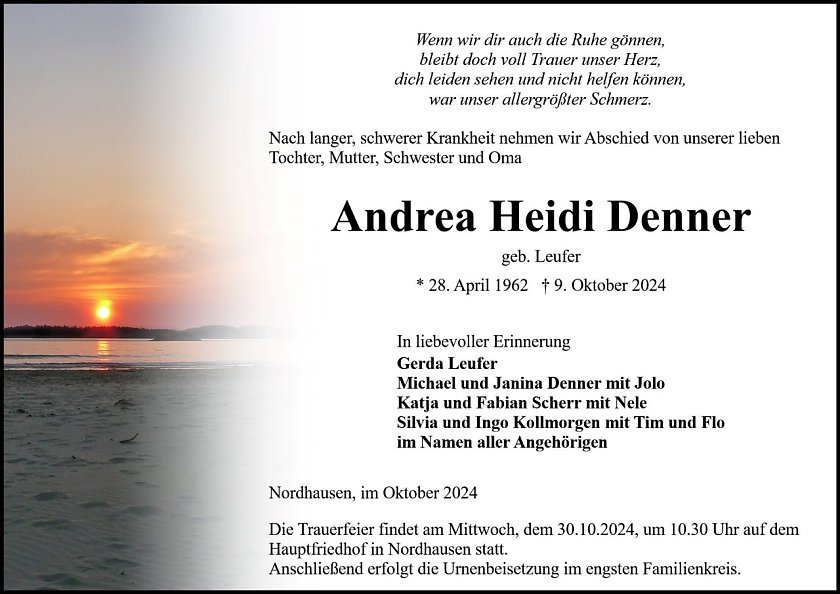 Traueranzeige (Foto: Bestattung Baumgarten)