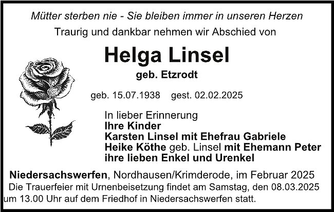 Traueranzeige (Foto: Kramer)