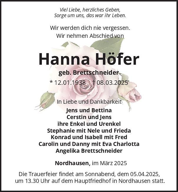 Traueranzeige (Foto: Bestattung Baumgarten)