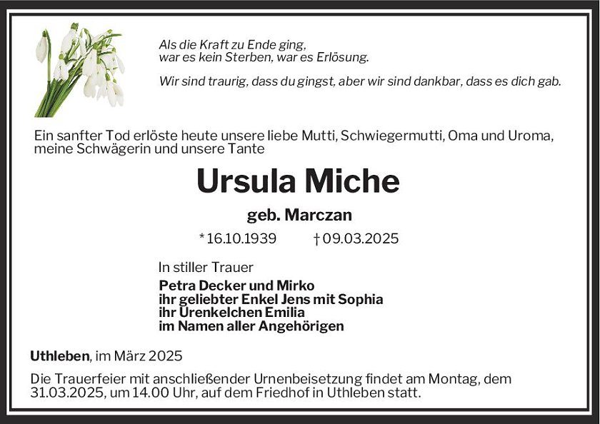 Traueranzeige (Foto: Bestattung Baumgarten)