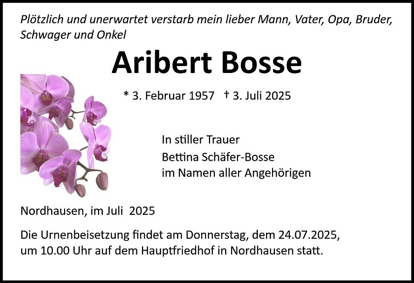 Traueranzeige (Foto: Bestattung Baumgarten)