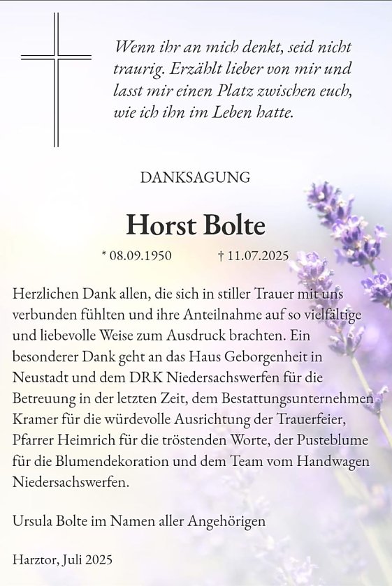 Danksagung (Foto: Kramer)