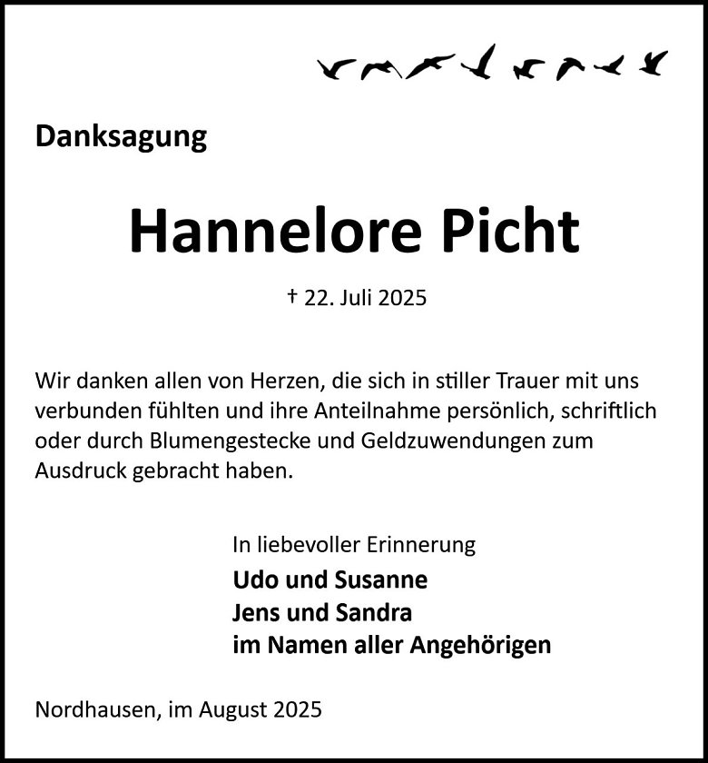 Danksagung (Foto: Bestattung Baumgarten)