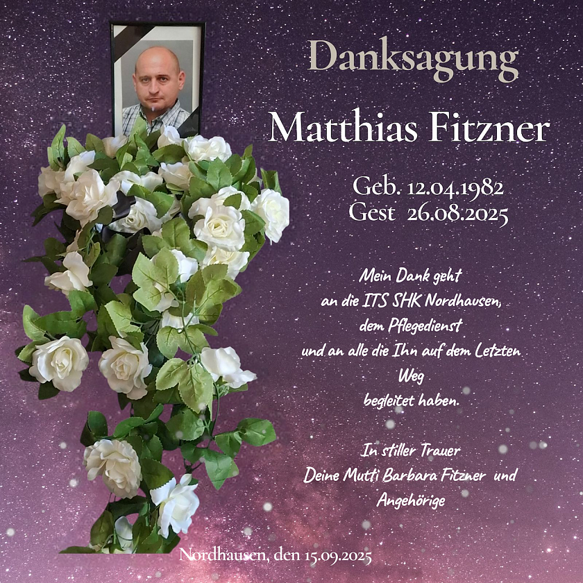 Danksagung Matthias Fitzner (Foto: Reinhardt)