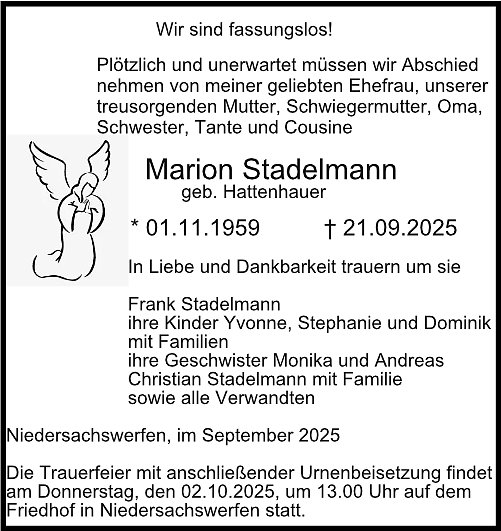 Traueranzeige (Foto: Kramer)