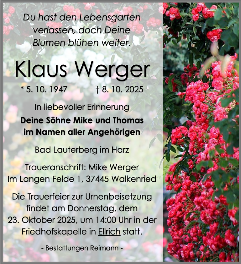 Klaus Werger (Foto: Reitmann)