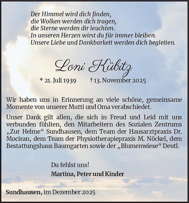 Danksagung (Foto: Bestattung Baumgarten)