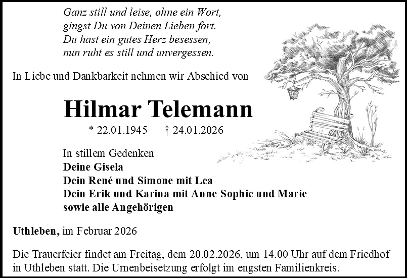 Traueranzeige (Foto: Schade)