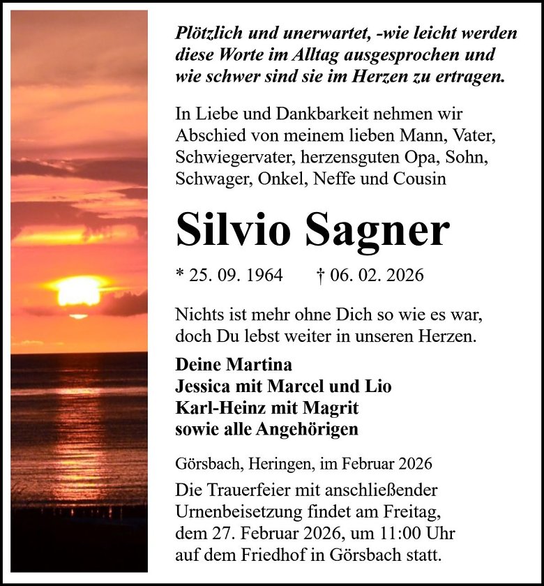 Traueranzeige (Foto: Bestattungsinstitut Fienhold)