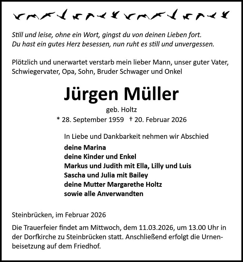 Traueranzeige (Foto: Bestattung Baumgarten)