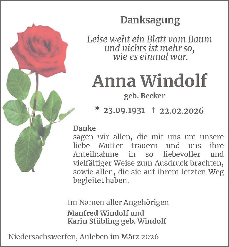 Danksagung (Foto: Kramer)