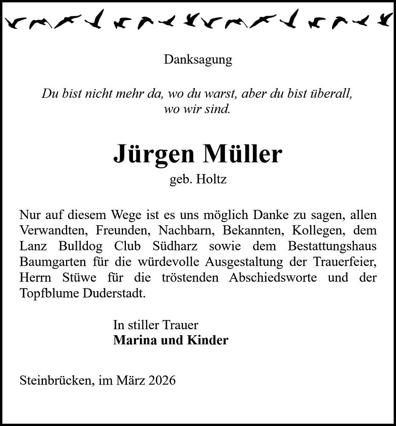 Danksagung (Foto: Bestattung Baumgarten)