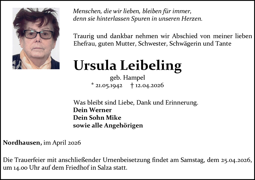 Traueranzeige (Foto: Bestattungshaus &Eacute;ckhard Schade)