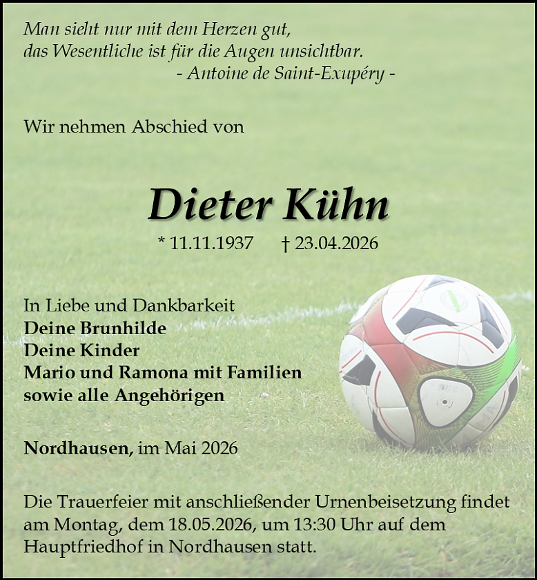 Traueranzeige (Foto: Schade)