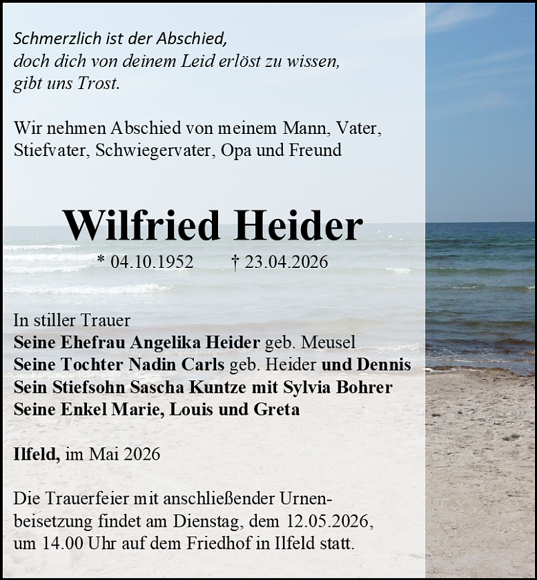 Traueranzeige (Foto: Schade)