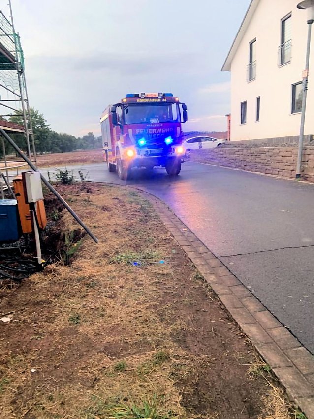 Bild: Starkregen in Nordhausen Ost