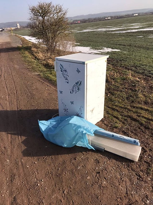 Bild: Einfach abgeladen - K&uuml;hlschrank bei Windehausen entdeckt